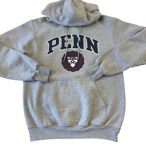 Champion Men's PENN Crest Pullover Gray Hoodie, Small